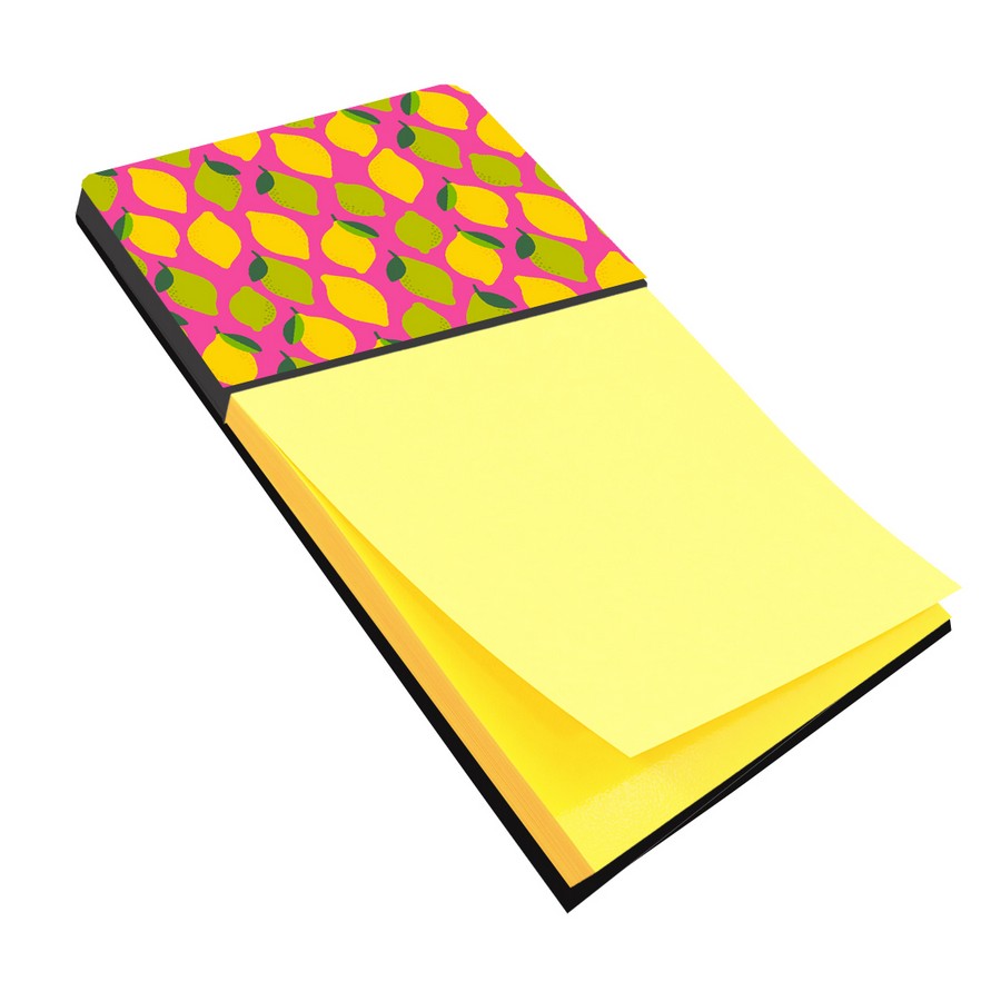 Lemons & Limes on Pink Sticky Note Holder