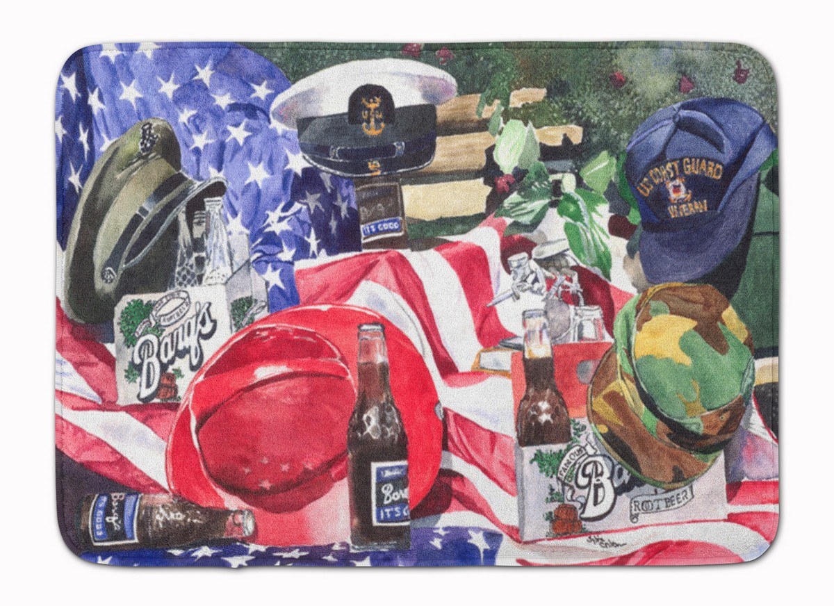 1012RUG Barqs & Armed Forces Machine Washable Memory Foam Mat