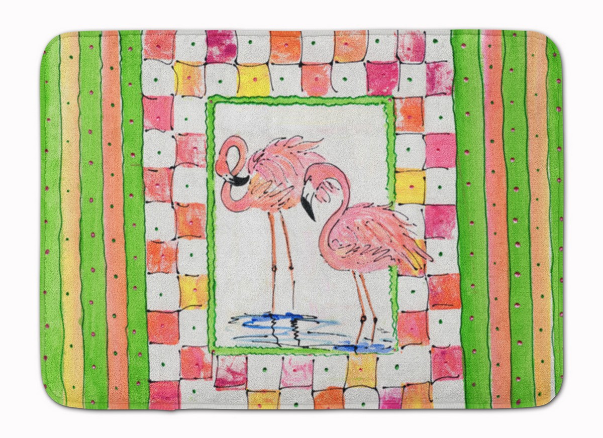 Picture of Carolines Treasures 8077RUG Bird Flamingo Machine Washable Memory Foam Mat