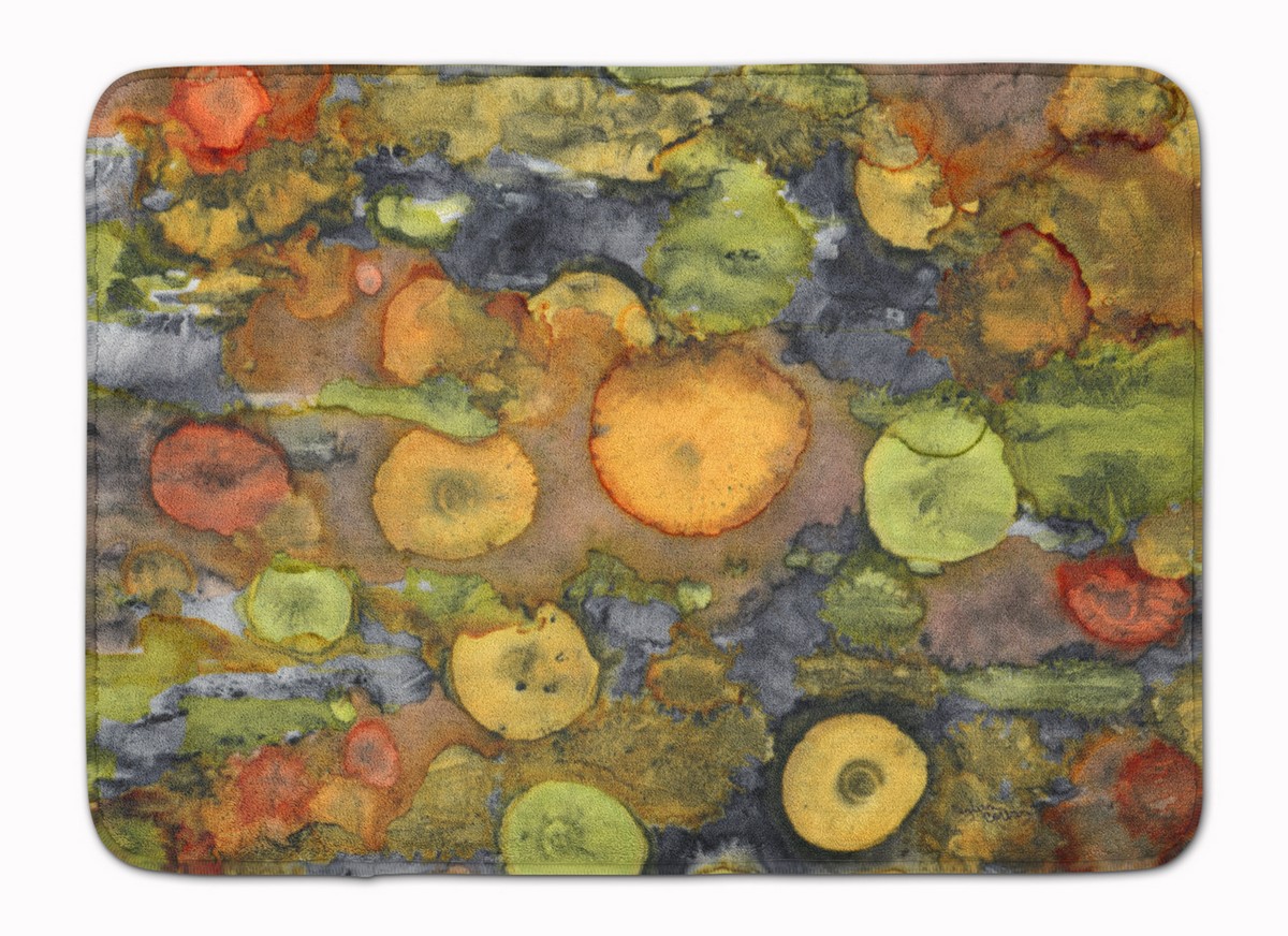 8966RUG Abstract with Mother Earth Machine Washable Memory Foam Mat