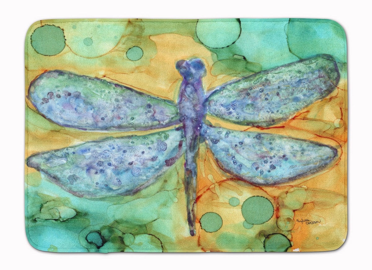 8967RUG Abstract Dragonfly Machine Washable Memory Foam Mat