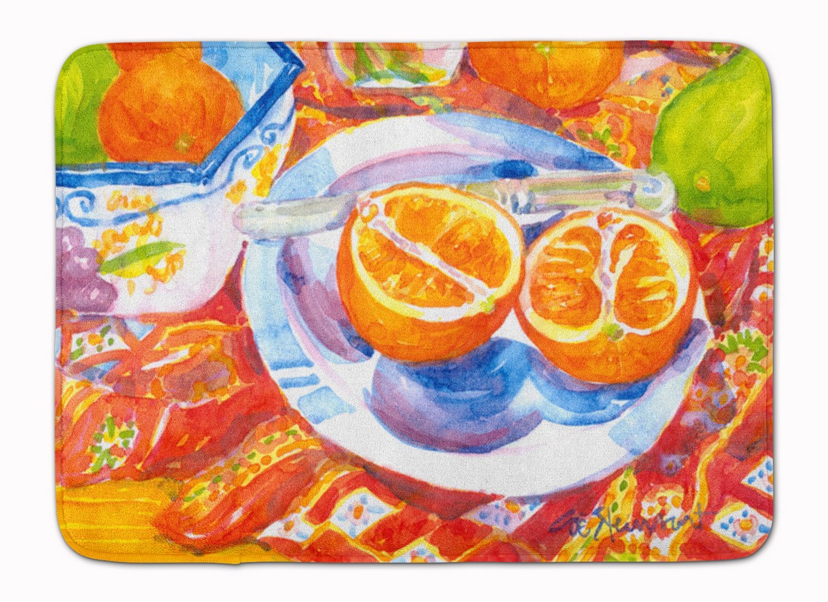 Florida Orange Sliced for Breakfast Machine Washable Memory Foam Mat