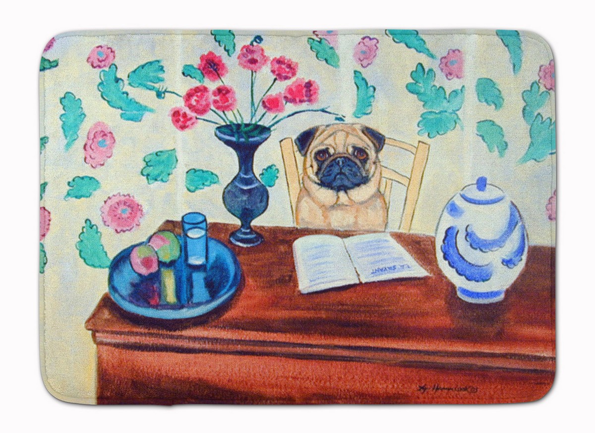7253RUG Pug Machine Washable Memory Foam Mat
