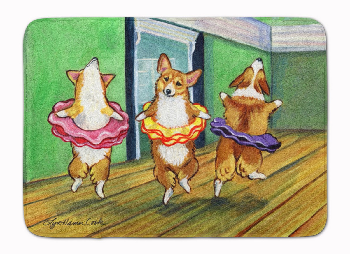 Little Ballerina Corgi Machine Washable Memory Foam Mat