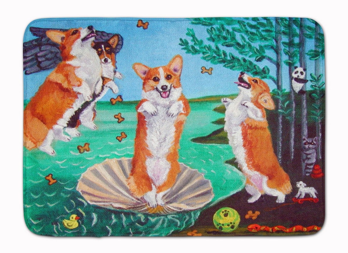 Corgi Birth of Venus Machine Washable Memory Foam Mat
