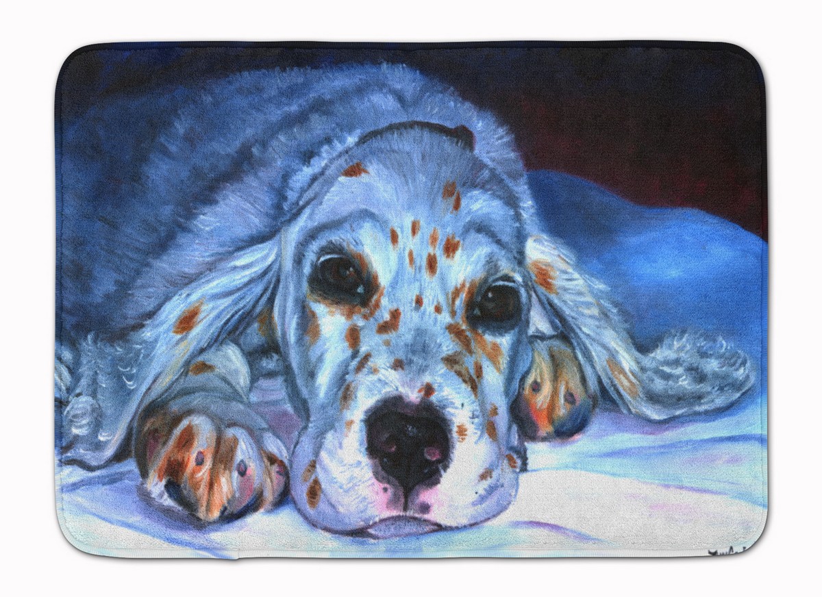 English Setter Pup Machine Washable Memory Foam Mat