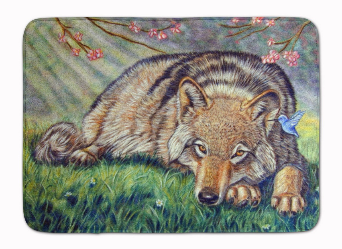7356RUG Wolf & Hummingbird Machine Washable Memory Foam Mat