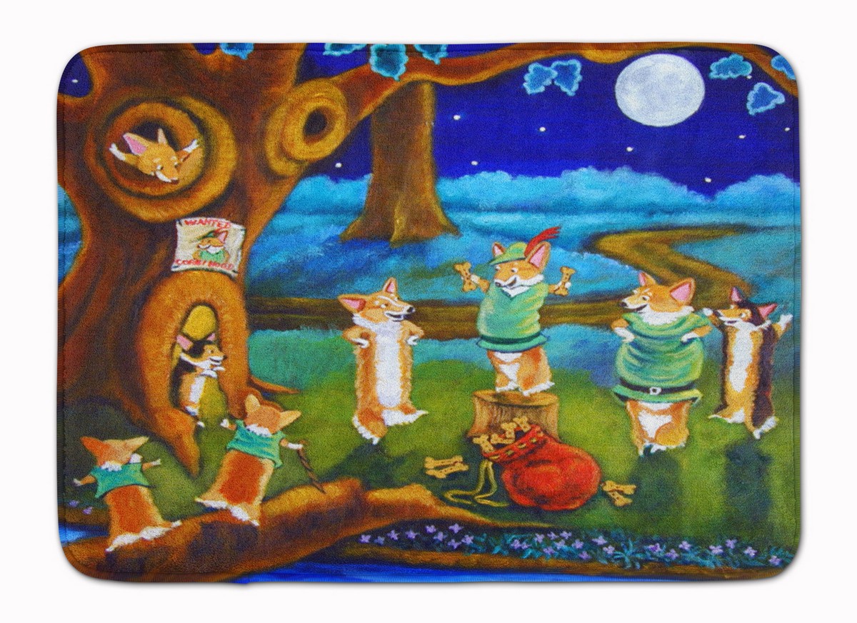 7415RUG Corgi Robin Hood Machine Washable Memory Foam Mat