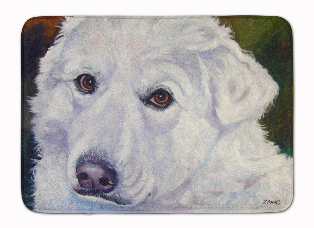 7418RUG Great Pyrenees Contemplation Machine Washable Memory Foam Mat