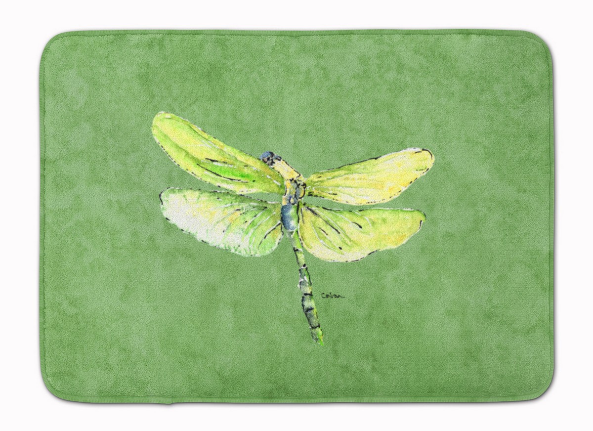 Dragonfly on Avacado Machine Washable Memory Foam Mat