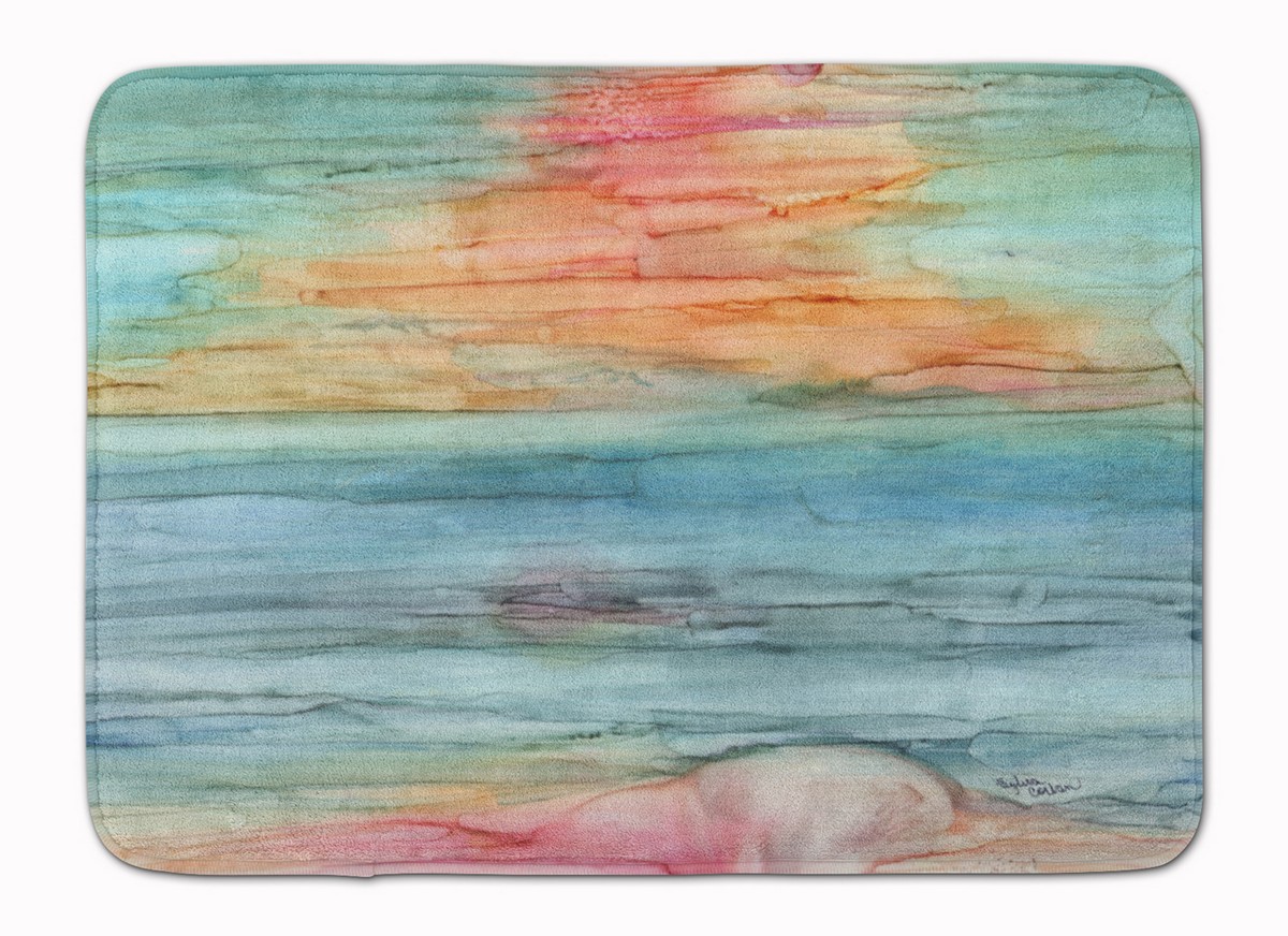 8979RUG Abstract Rainbow Machine Washable Memory Foam Mat