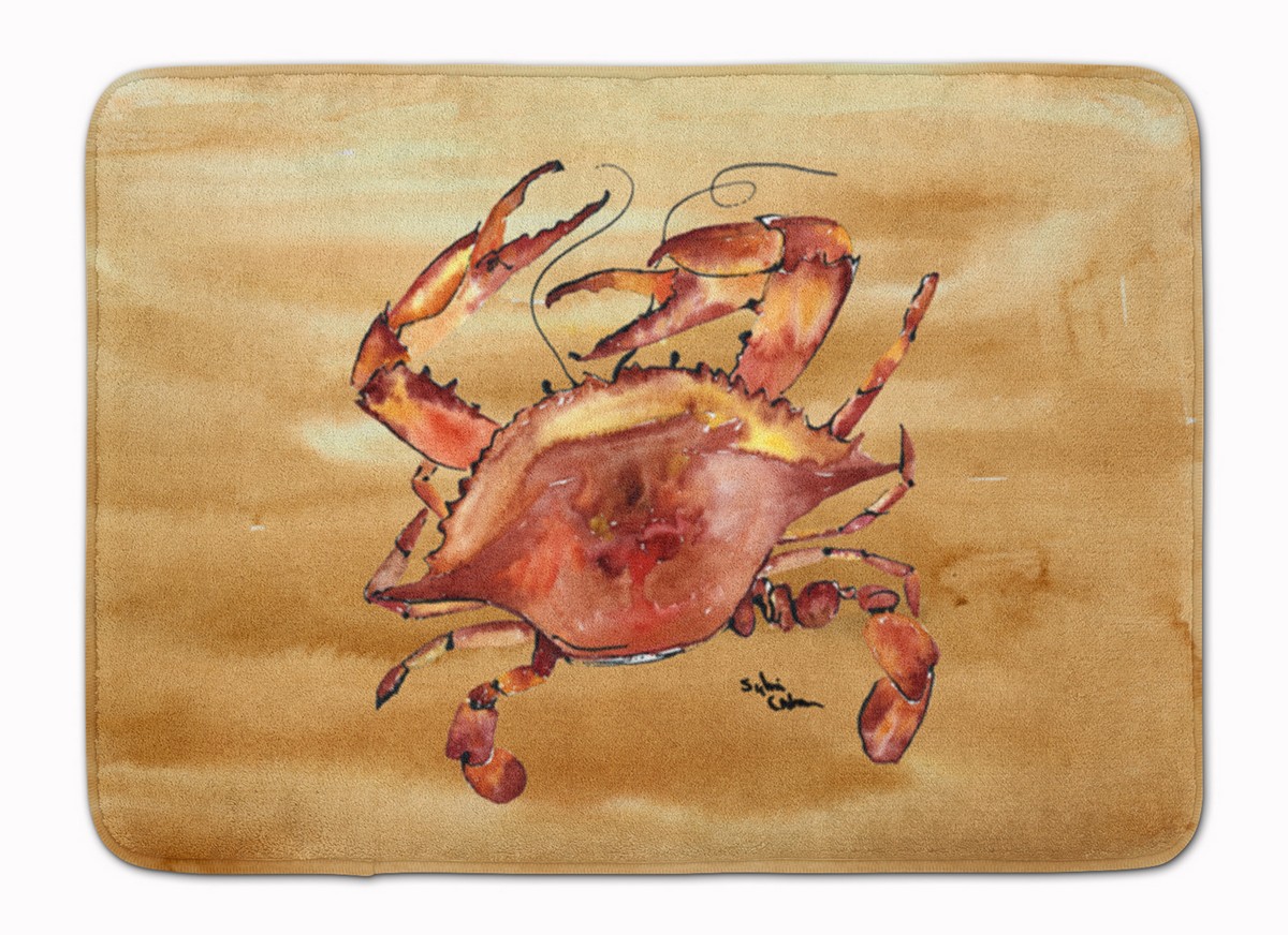 8154RUG Cooked Crab Sandy Beach Machine Washable Memory Foam Mat