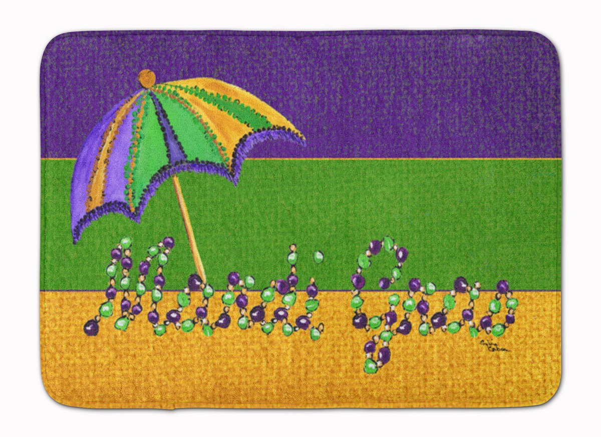 8381RUG Mardi Gras Machine Washable Memory Foam Mat