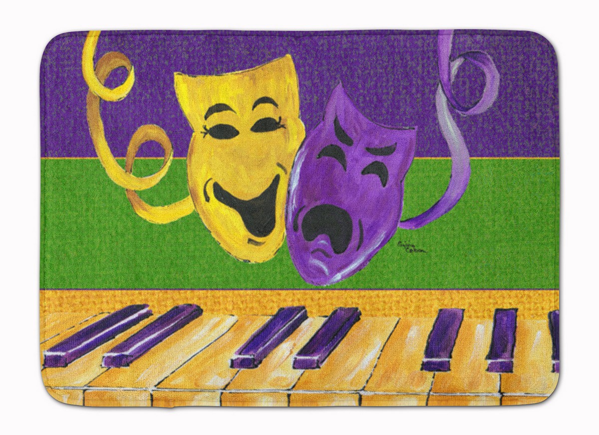 8383RUG Mardi Gras Machine Washable Memory Foam Mat
