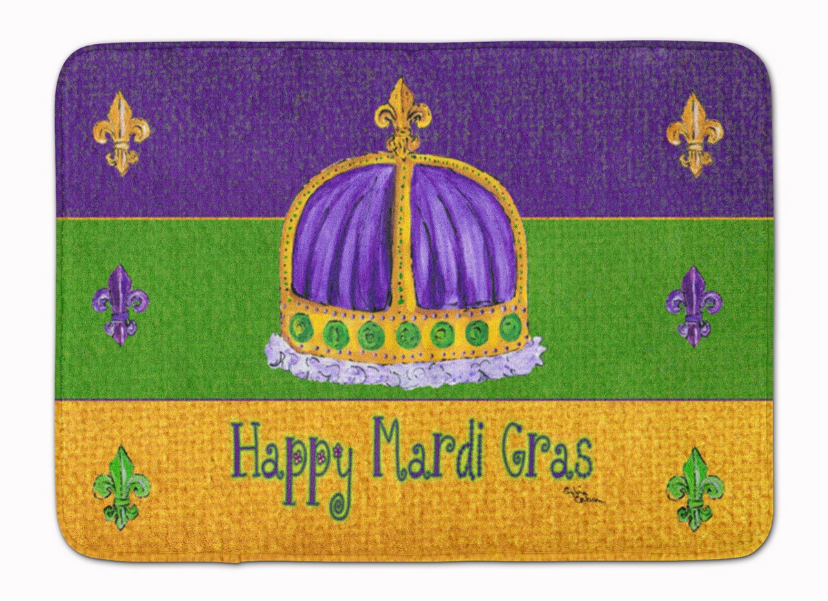 8385RUG Mardi Gras Machine Washable Memory Foam Mat