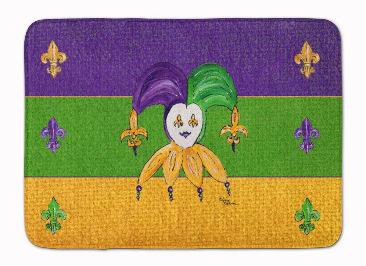 8386RUG Mardi Gras Machine Washable Memory Foam Mat