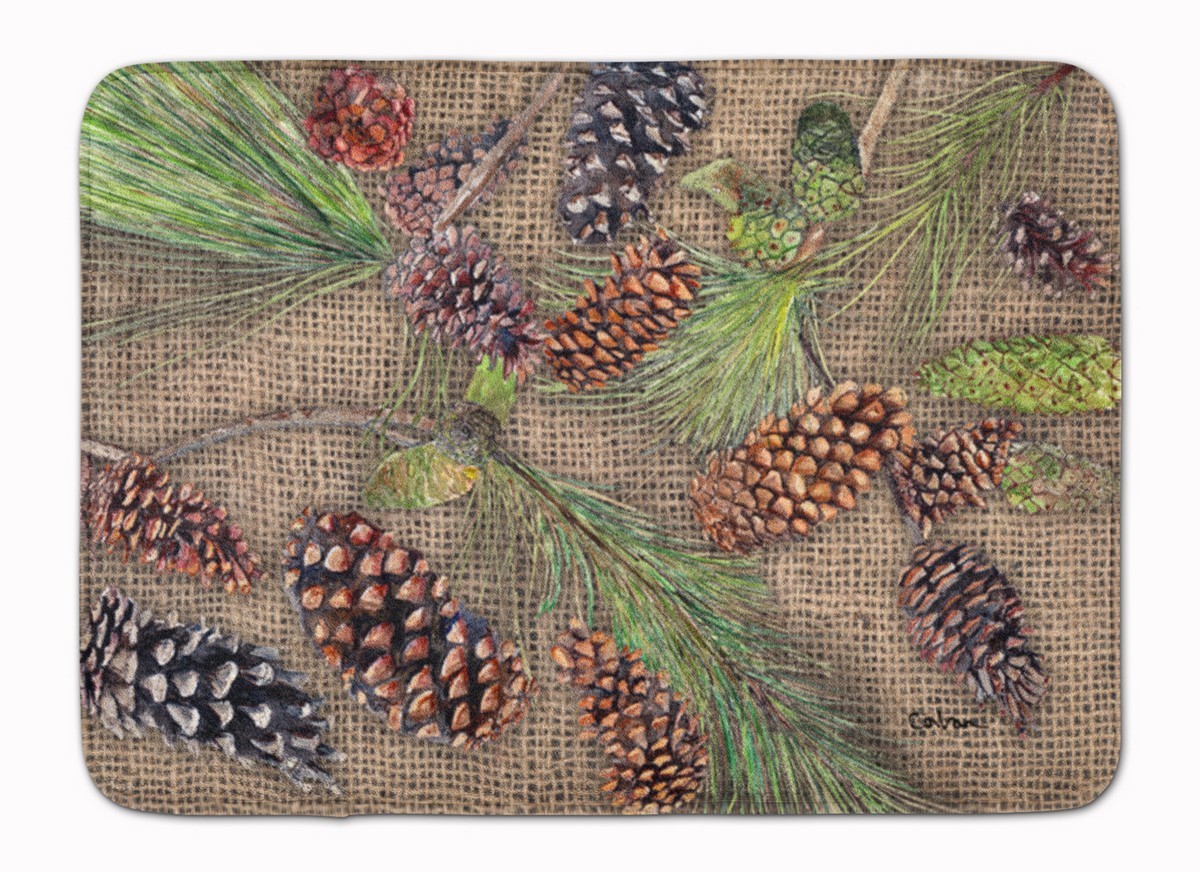 Pine Cones Machine Washable Memory Foam Mat