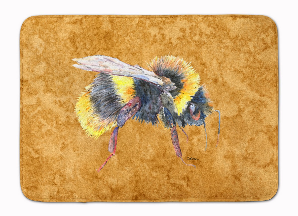 Bee on Gold Machine Washable Memory Foam Mat