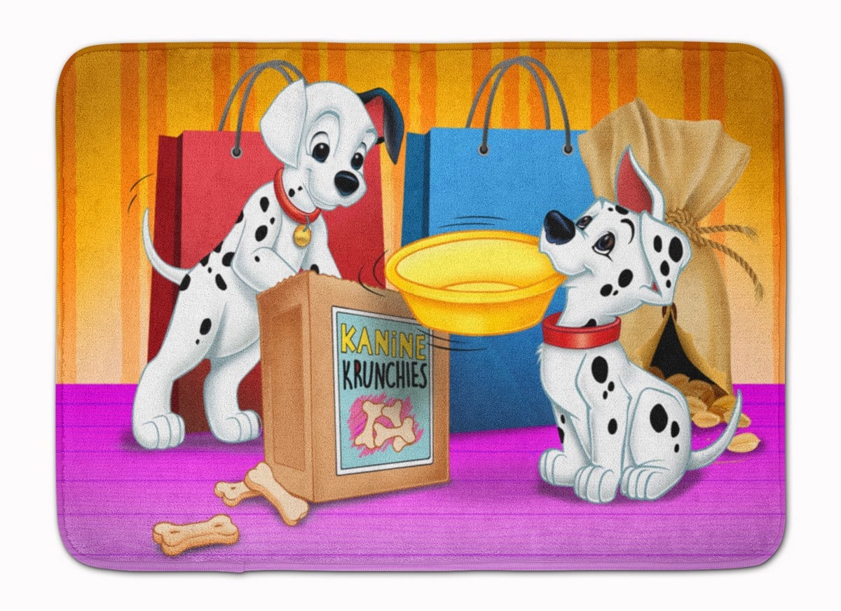 Dalmatians Snack Time Machine Washable Memory Foam Mat