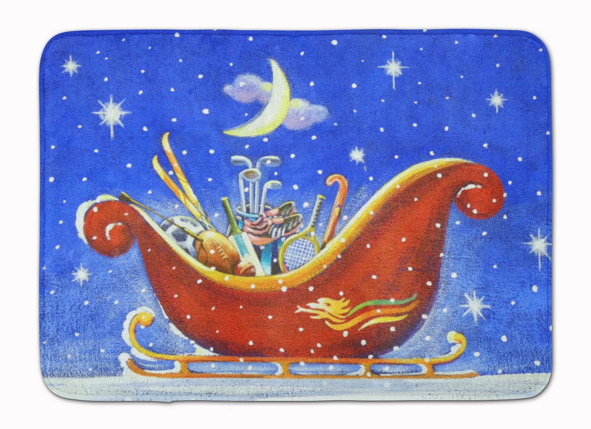 Christmas Santas Sleigh by Roy Avis Machine Washable Memory Foam Mat