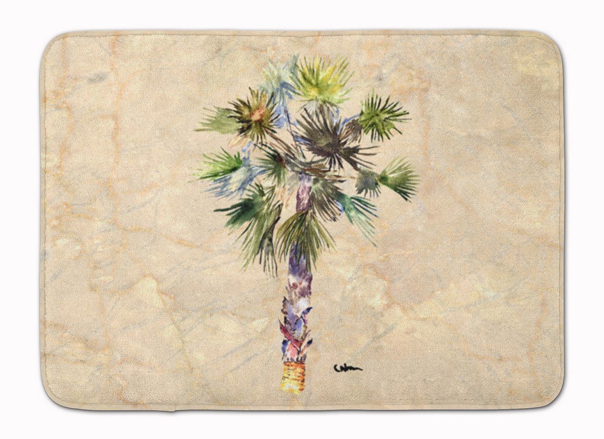 8481RUG Palm Tree Machine Washable Memory Foam Mat