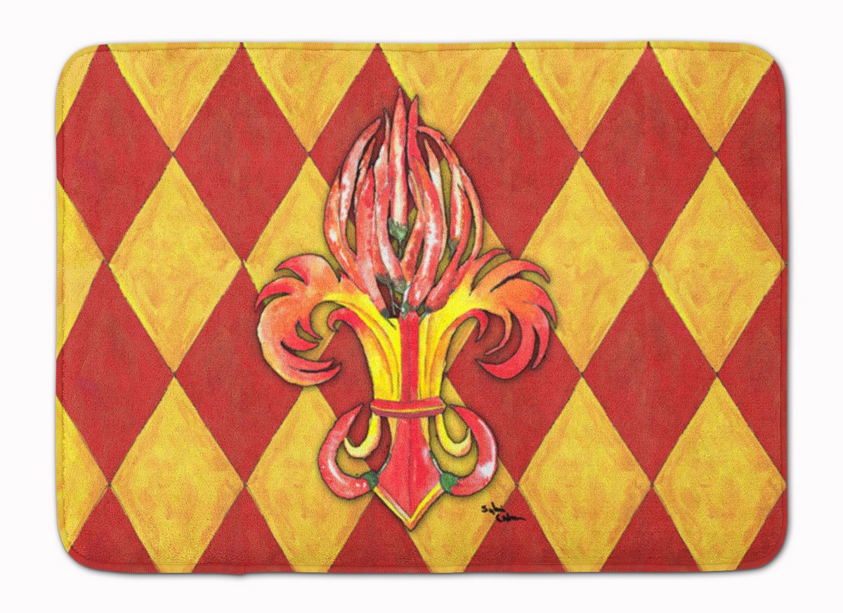 Peppers Fleur De Lis Machine Washable Memory Foam Mat