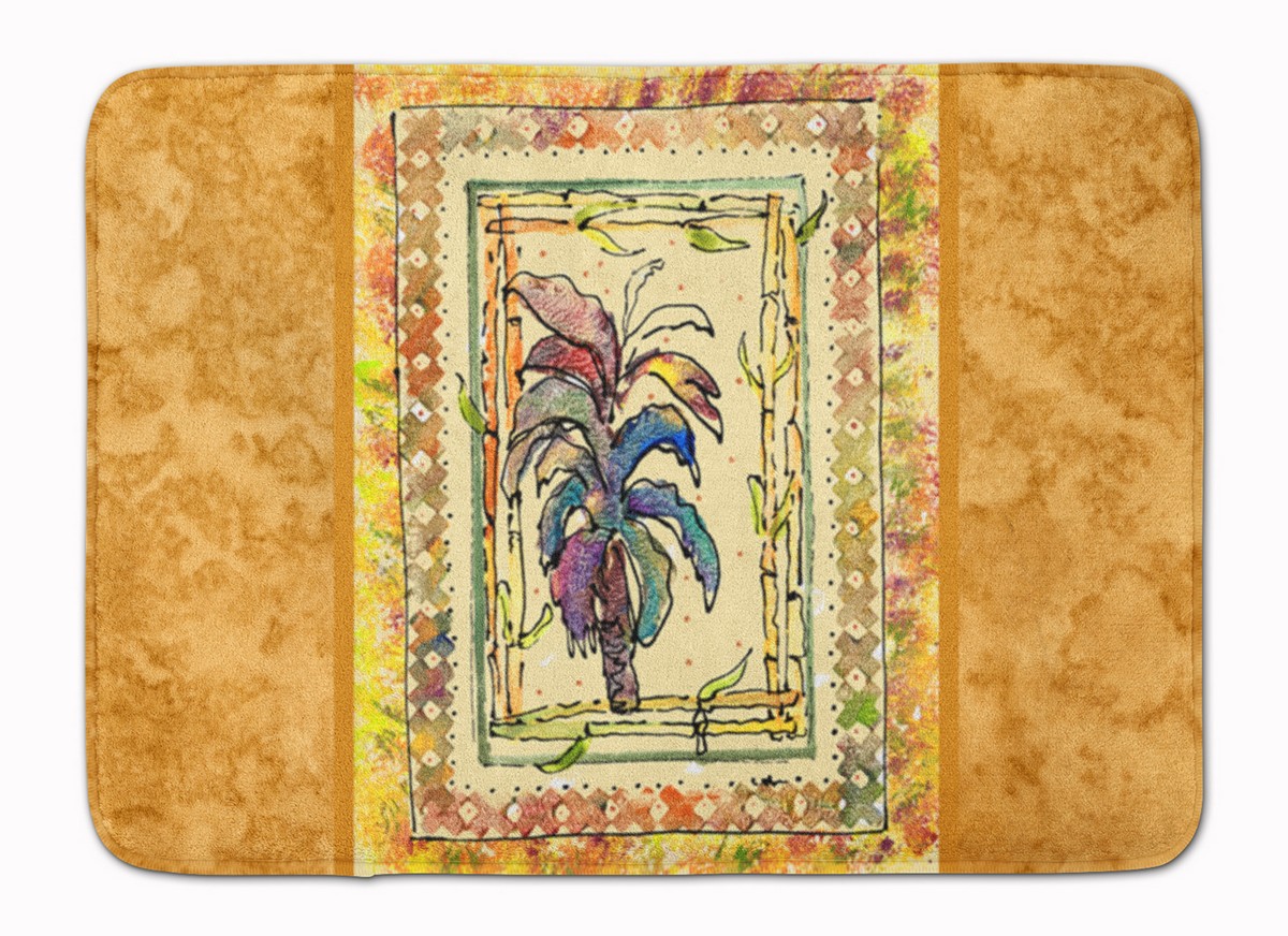 8615RUG Palm Tree Machine Washable Memory Foam Mat