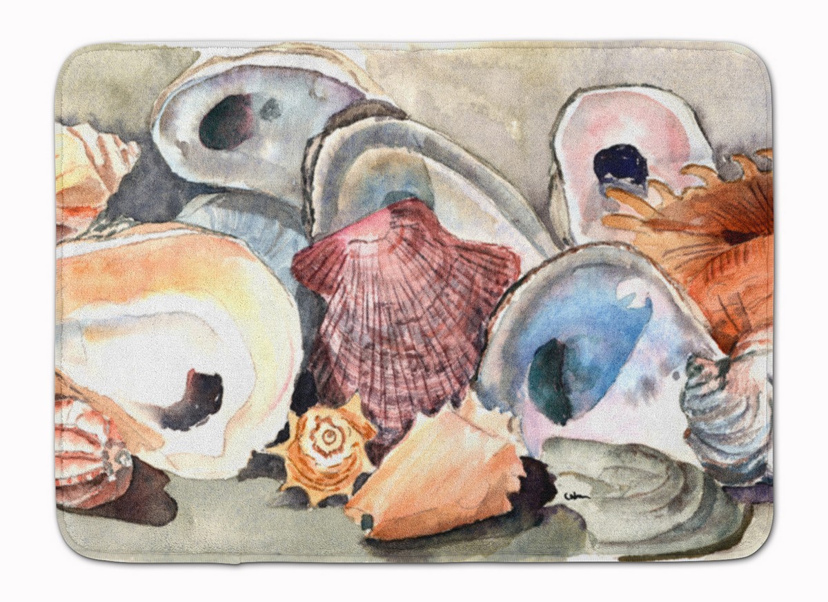 8619RUG Sea Shells Machine Washable Memory Foam Mat