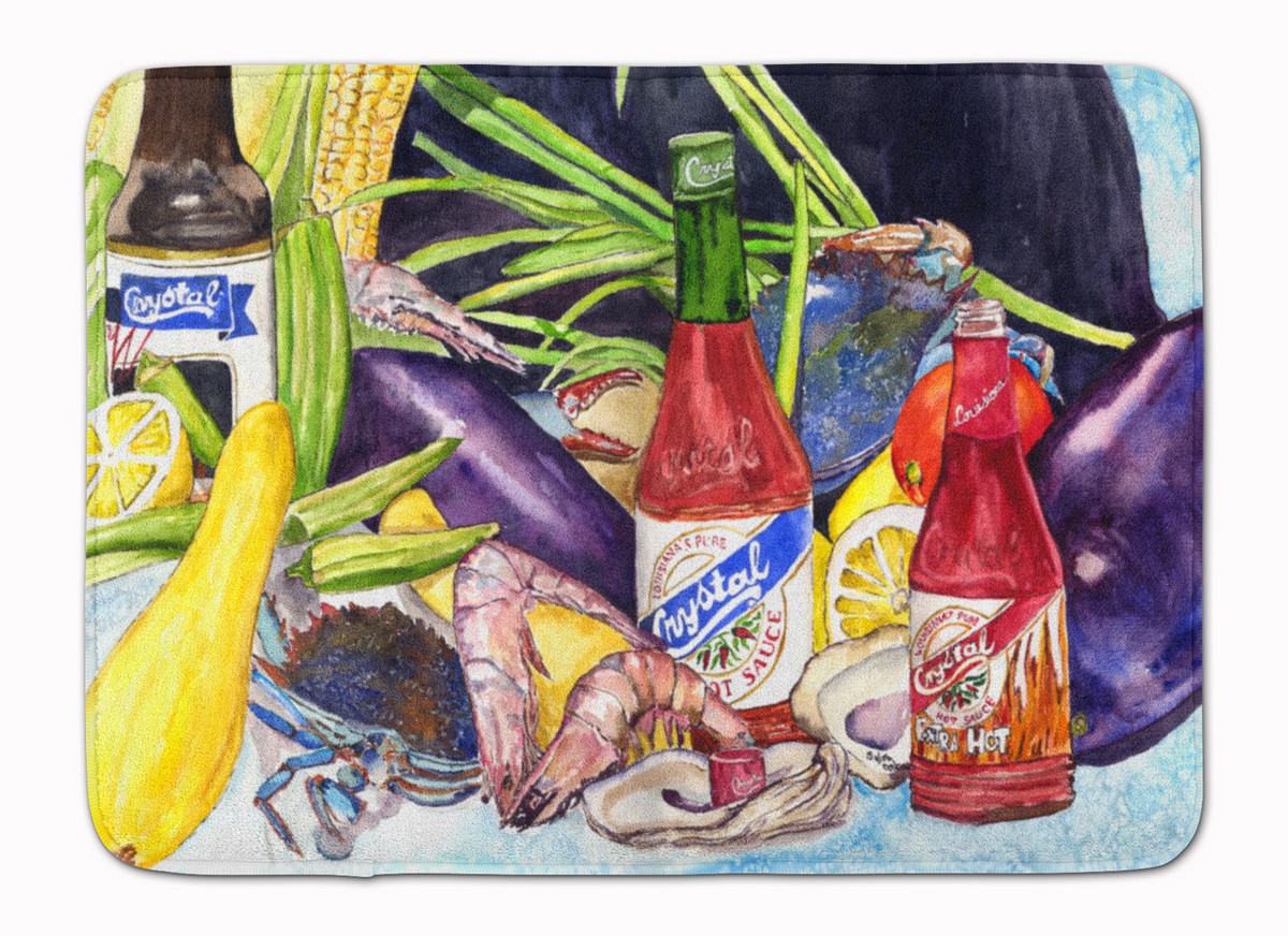 Crystal Hot Sauce with Seafood Machine Washable Memory Foam Mat