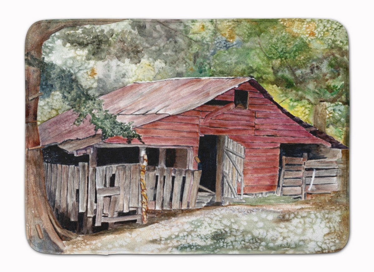 Carolines Treasures 8740RUG Old Barn Machine Washable Memory Foam Mat