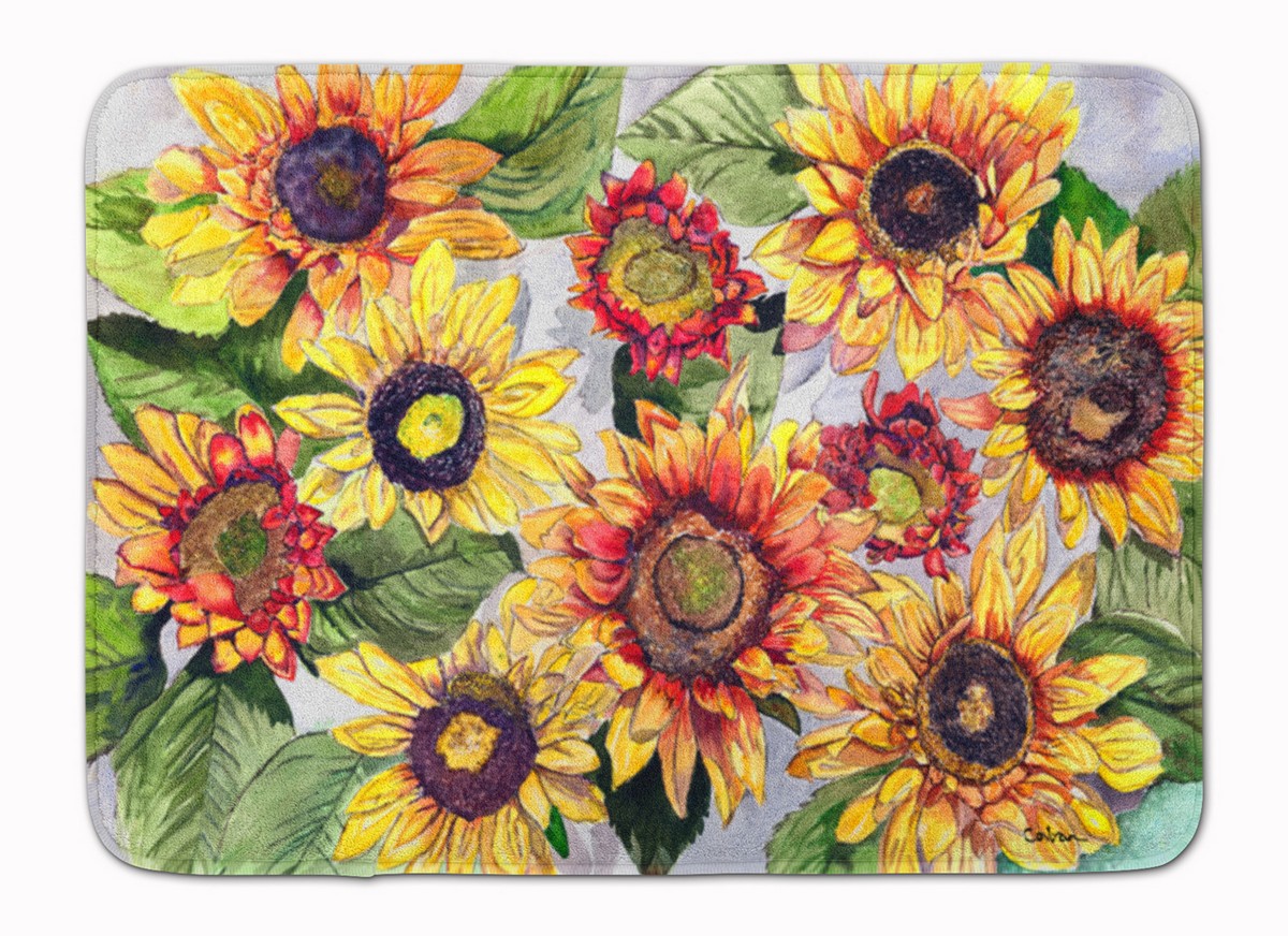 Sunflowers Machine Washable Memory Foam Mat