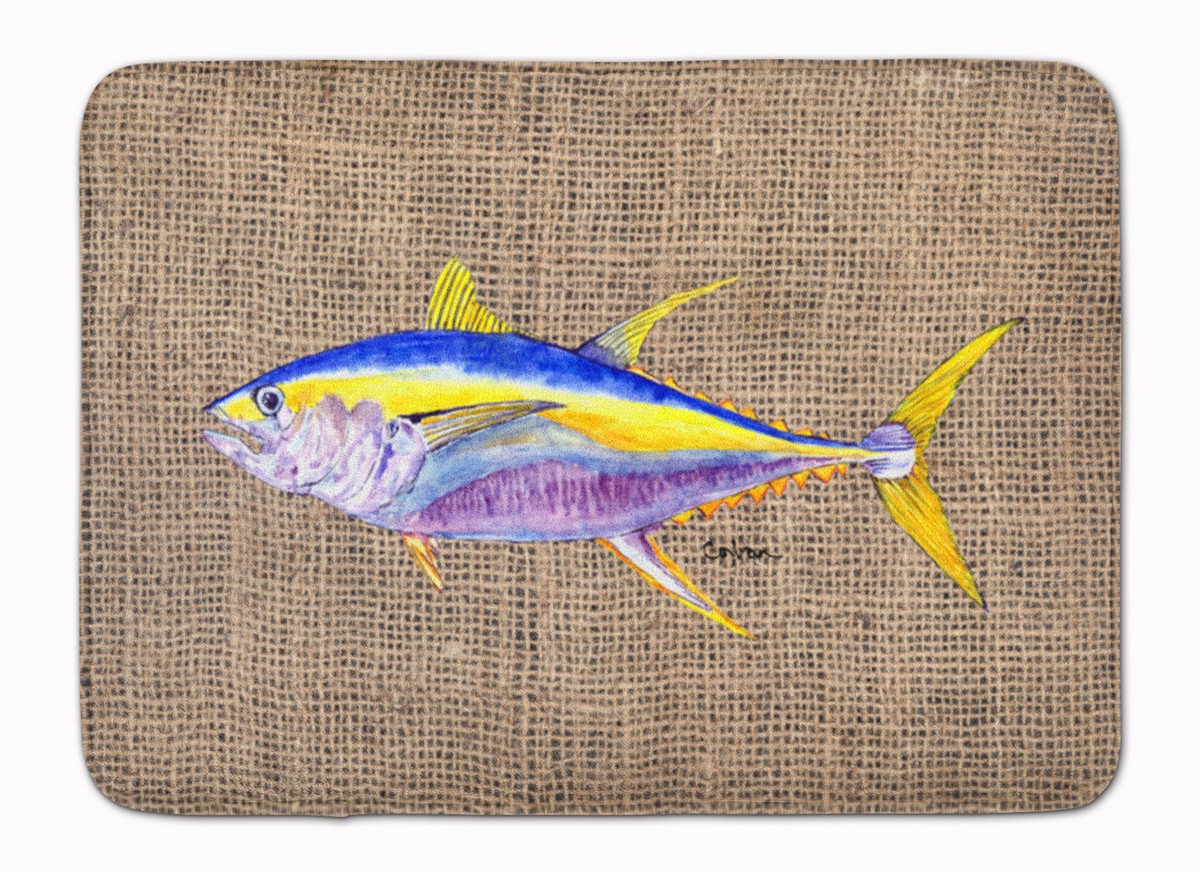 8771RUG Fish Tuna Machine Washable Memory Foam Mat