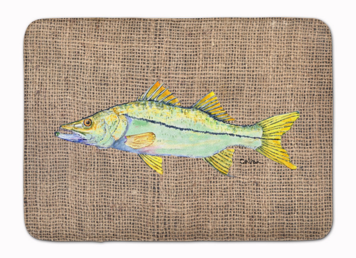 Fish Snook Machine Washable Memory Foam Mat