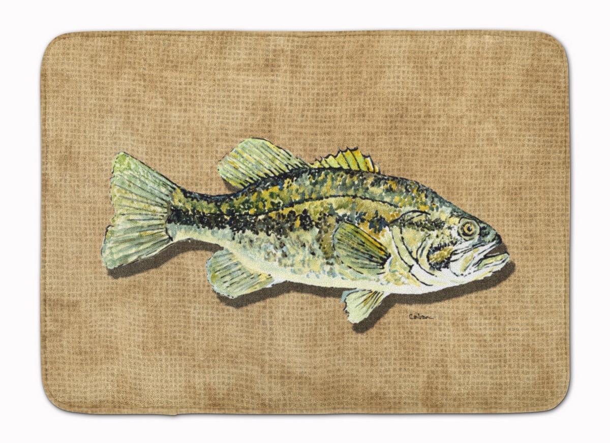 8806RUG Small Mouth Bass Machine Washable Memory Foam Mat