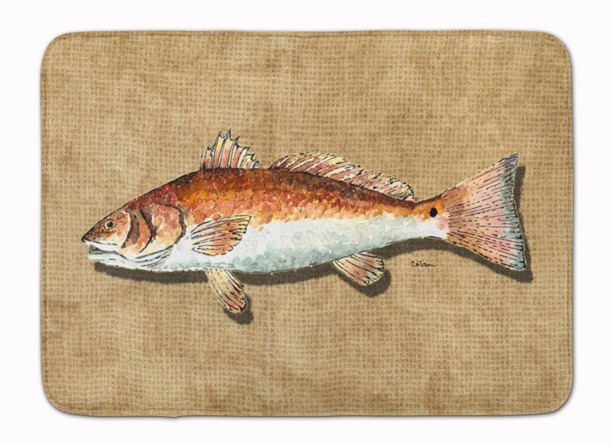 8807RUG Red Fish Machine Washable Memory Foam Mat