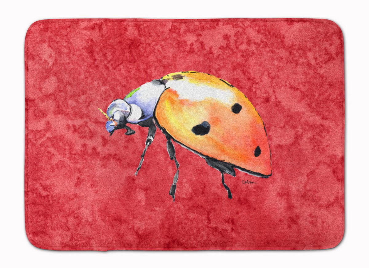 8868RUG Lady Bug on Red Machine Washable Memory Foam Mat