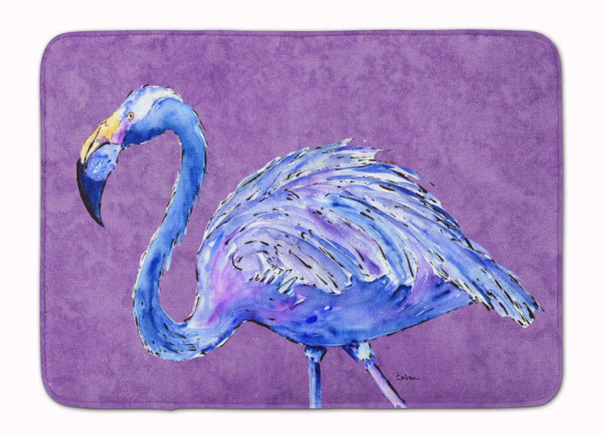 Flamingo on Purple Machine Washable Memory Foam Mat