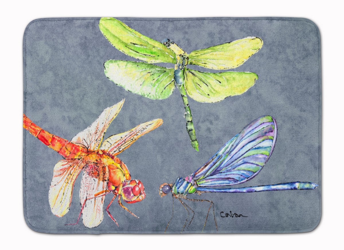 8878RUG Dragonfly Times Three Machine Washable Memory Foam Mat