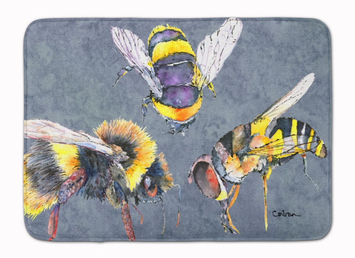 8879RUG Bee Bees Times Three Machine Washable Memory Foam Mat