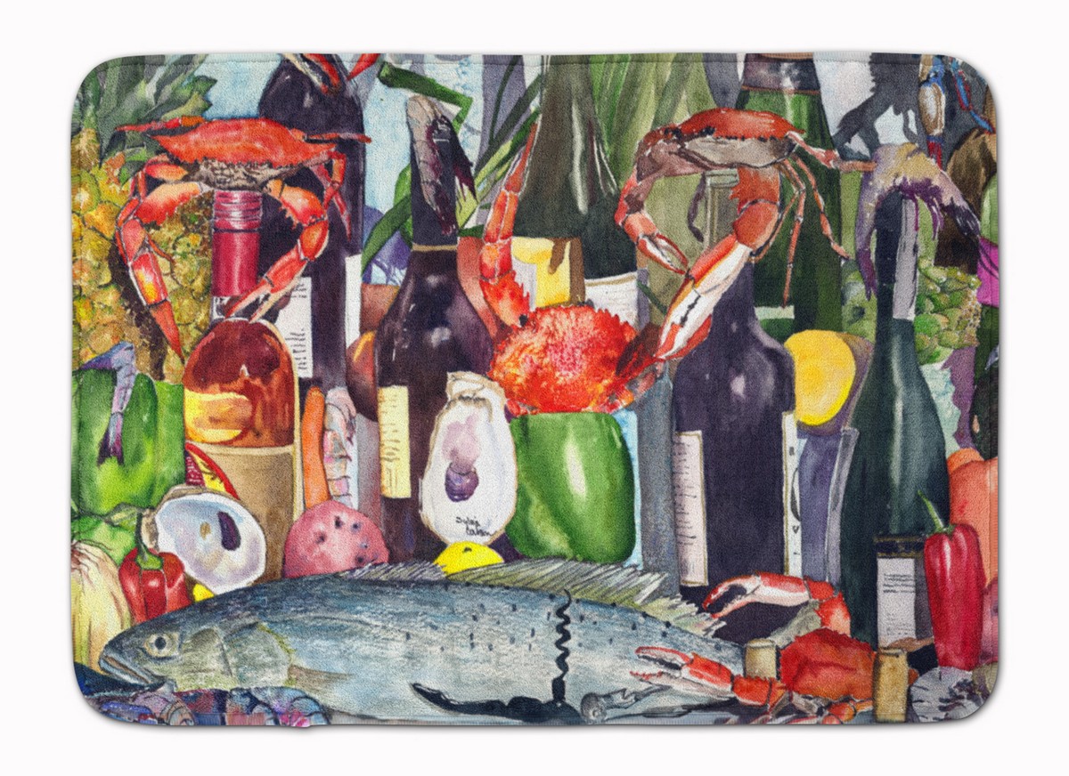 8916RUG Wine & Speckled Trout Machine Washable Memory Foam Mat
