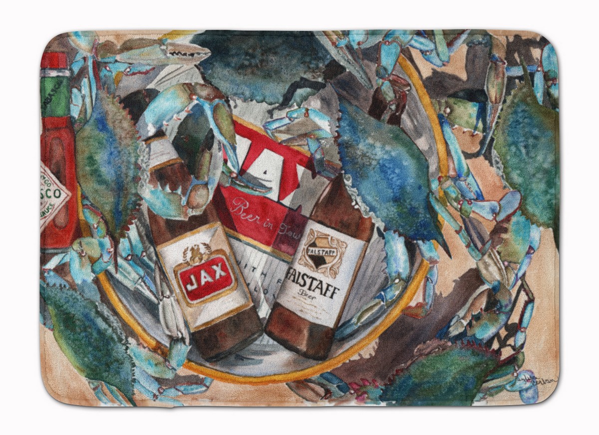 New Orleans Beers & Crabs Machine Washable Memory Foam Mat