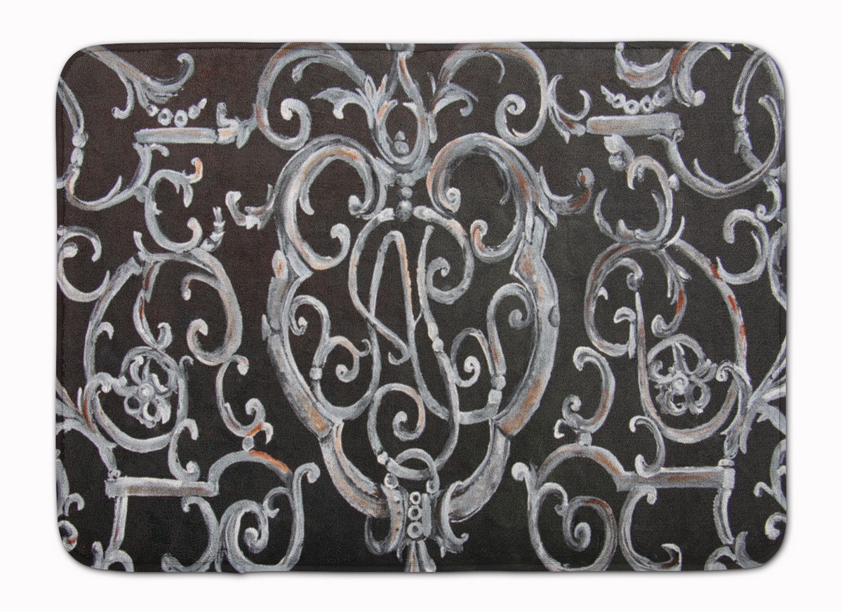 8927RUG Ironwork Fence Machine Washable Memory Foam Mat