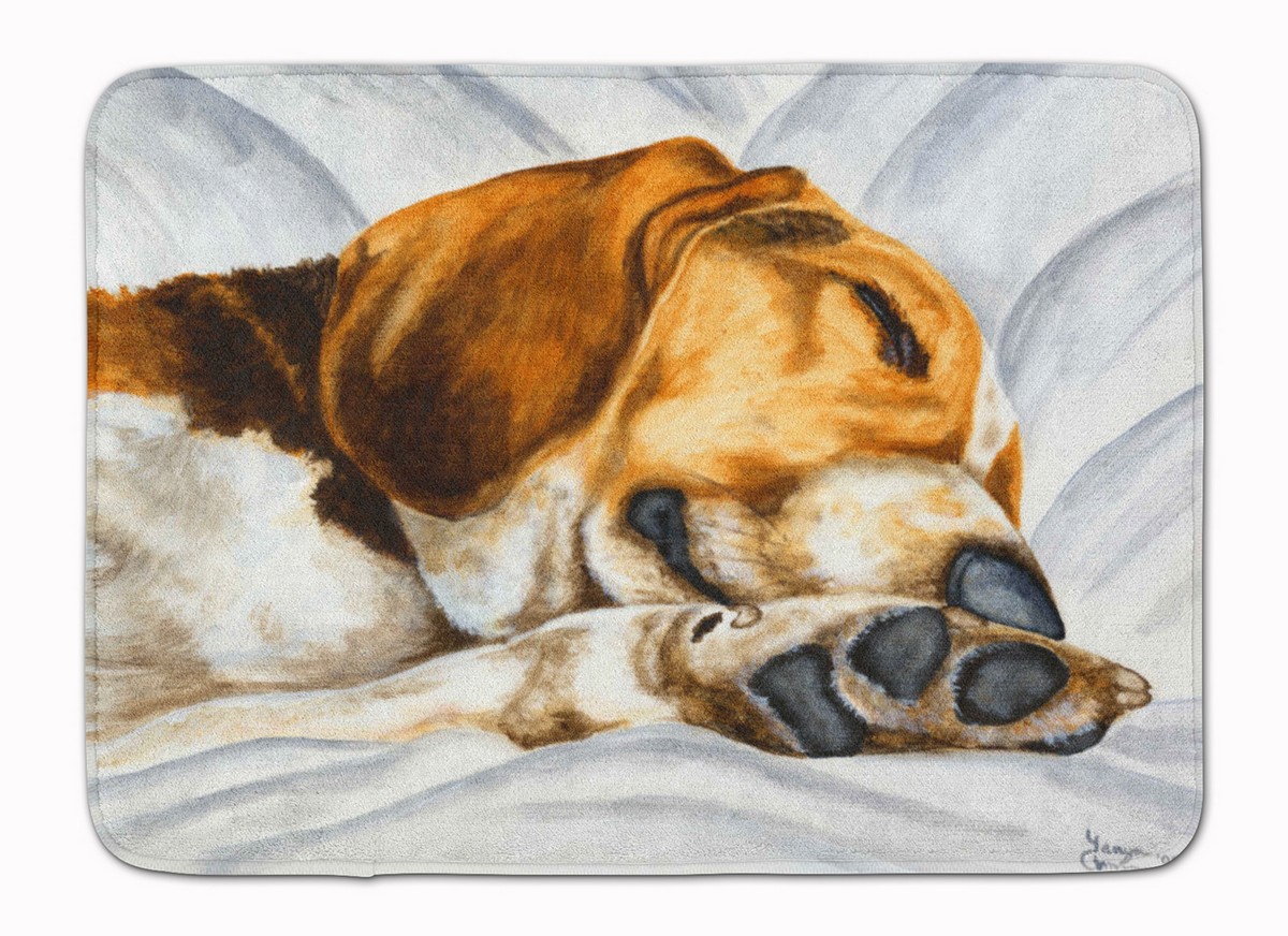AMB1076RUG Beagle Bliss Machine Washable Memory Foam Mat