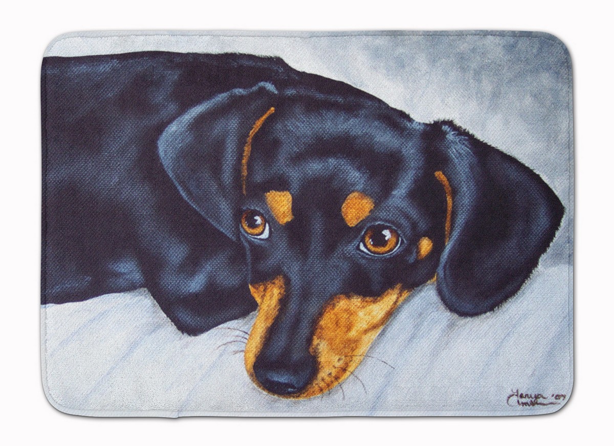 Black & Tan Doxie Dachshund Machine Washable Memory Foam Mat