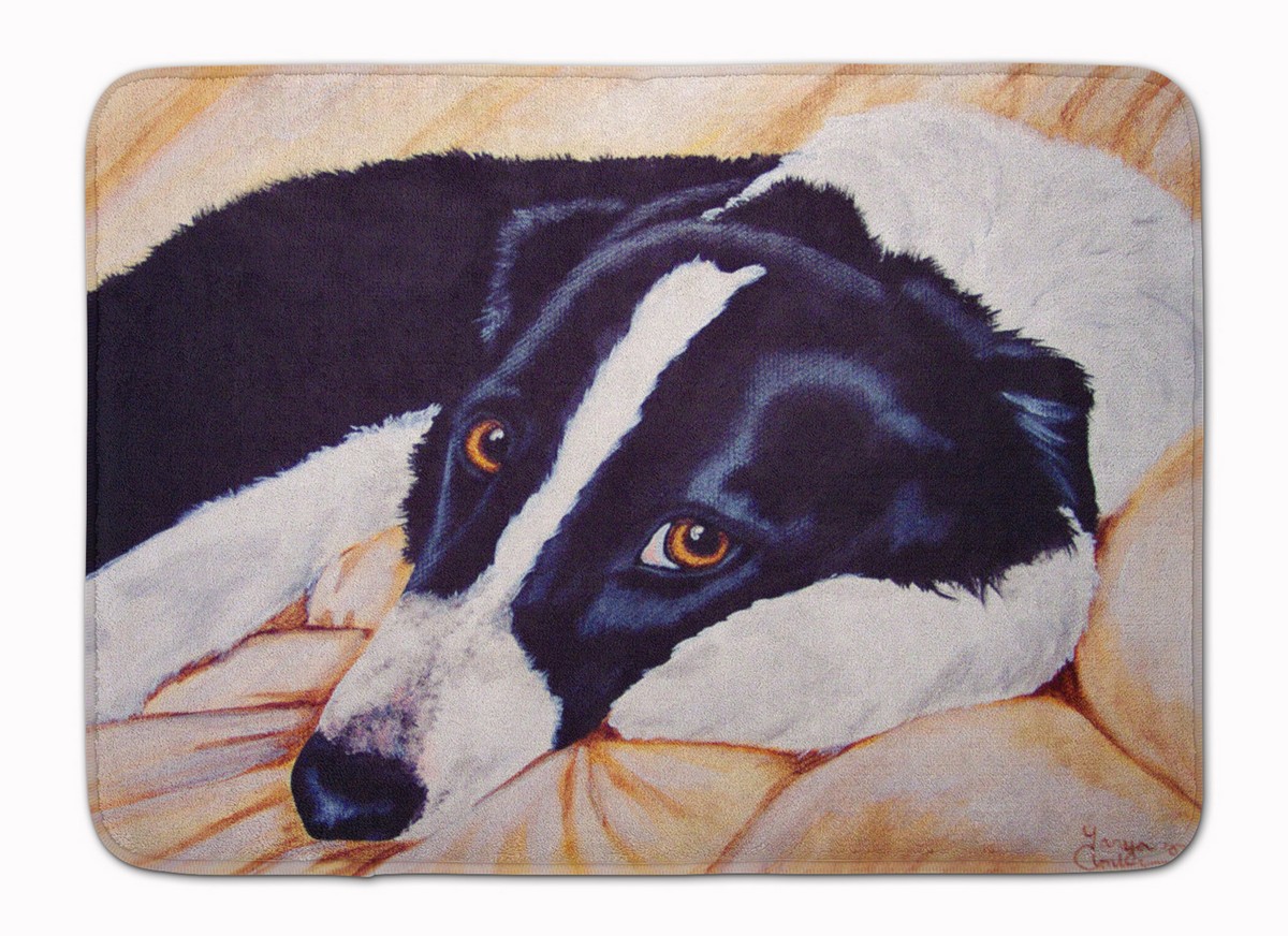 AMB1080RUG Naptime Border Collie Machine Washable Memory Foam Mat