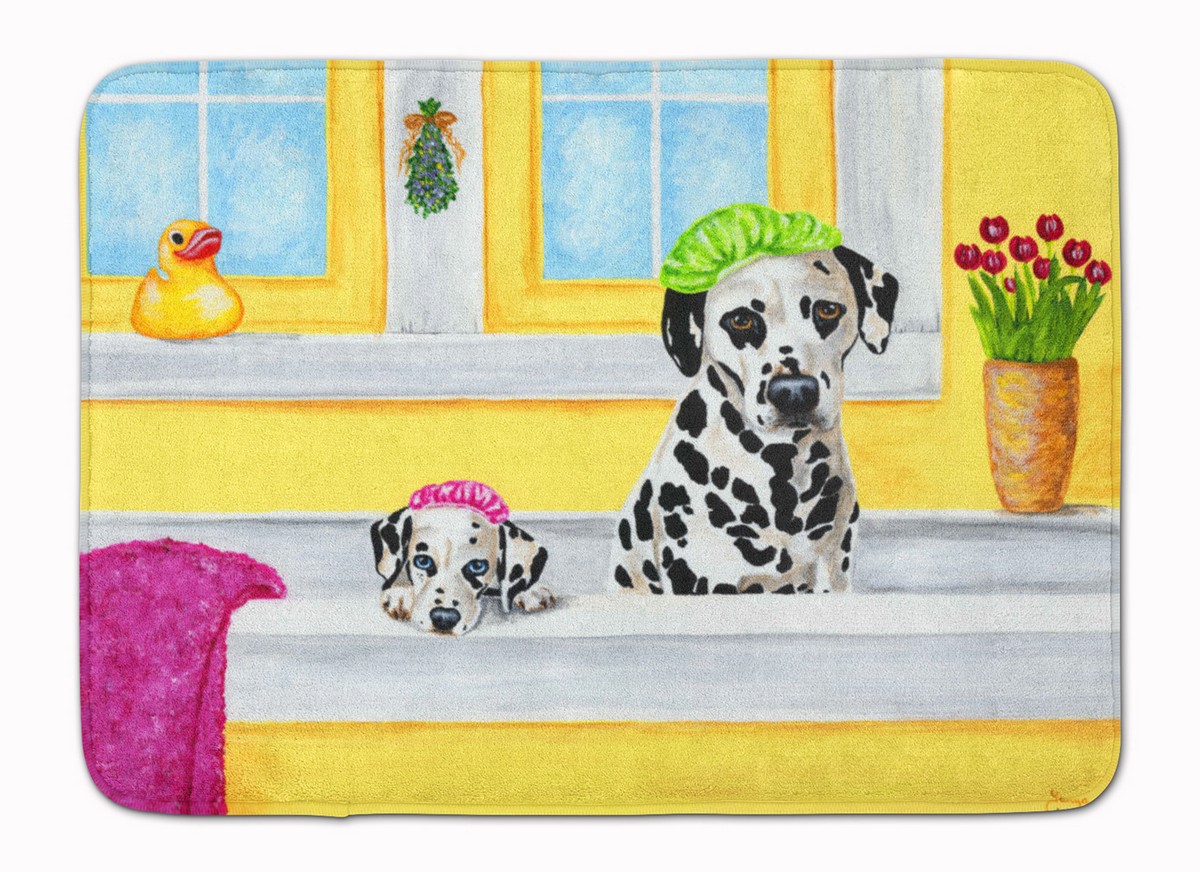 AMB1099RUG Bath Day Dalmatian Machine Washable Memory Foam Mat