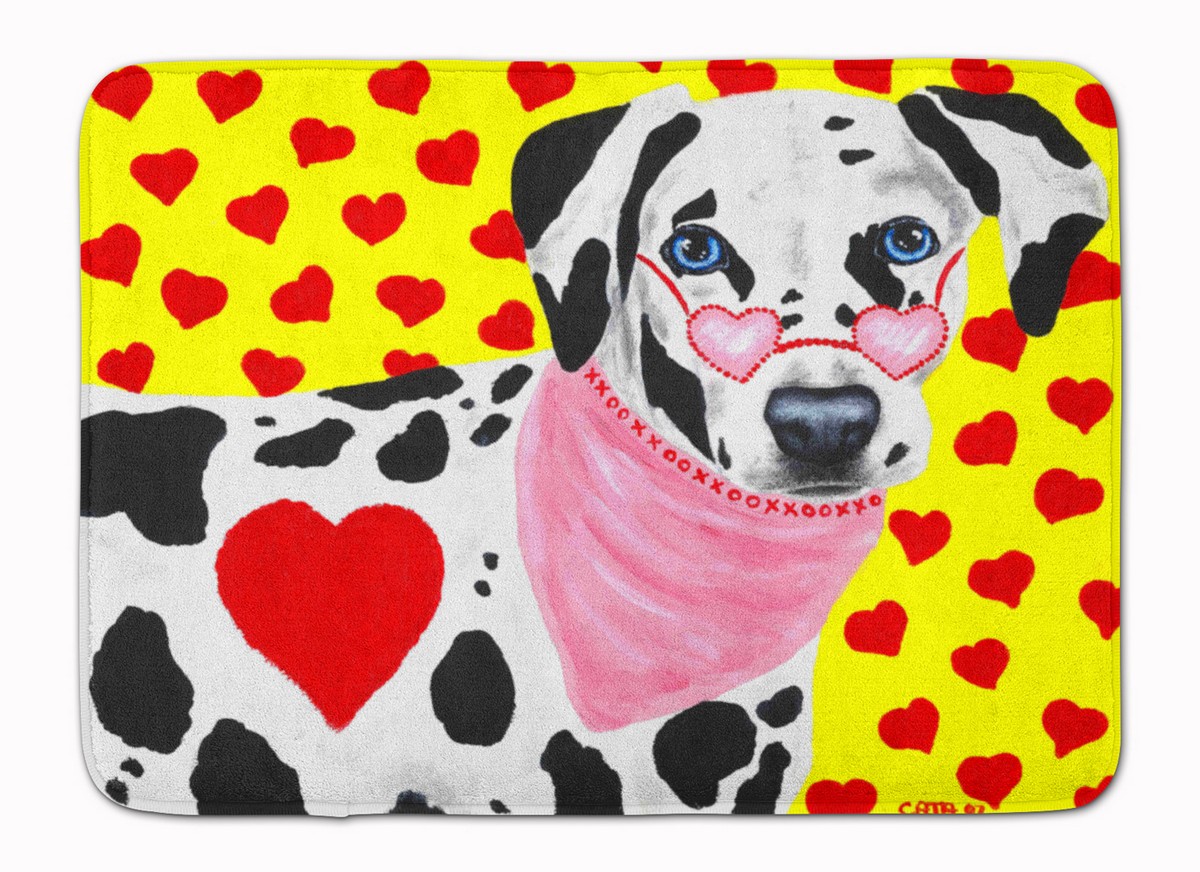 AMB1116RUG Hearts & Dalmatian Machine Washable Memory Foam Mat