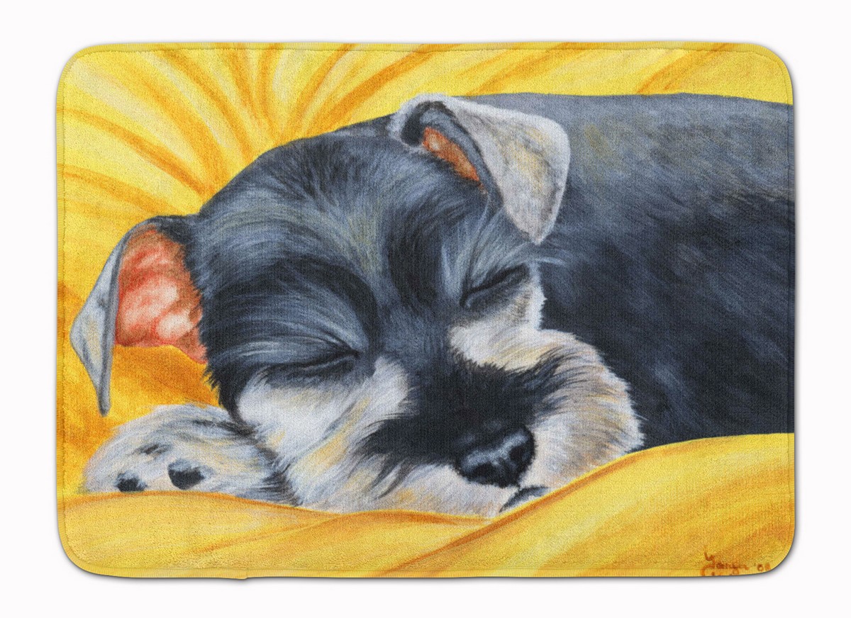AMB1161RUG Snoozing Schnauzer Machine Washable Memory Foam Mat