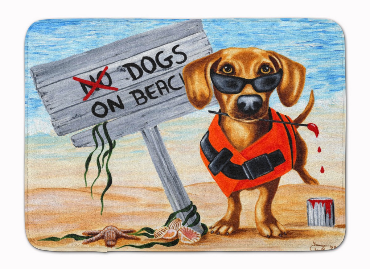 The Dog Beach Dachshund Machine Washable Memory Foam Mat