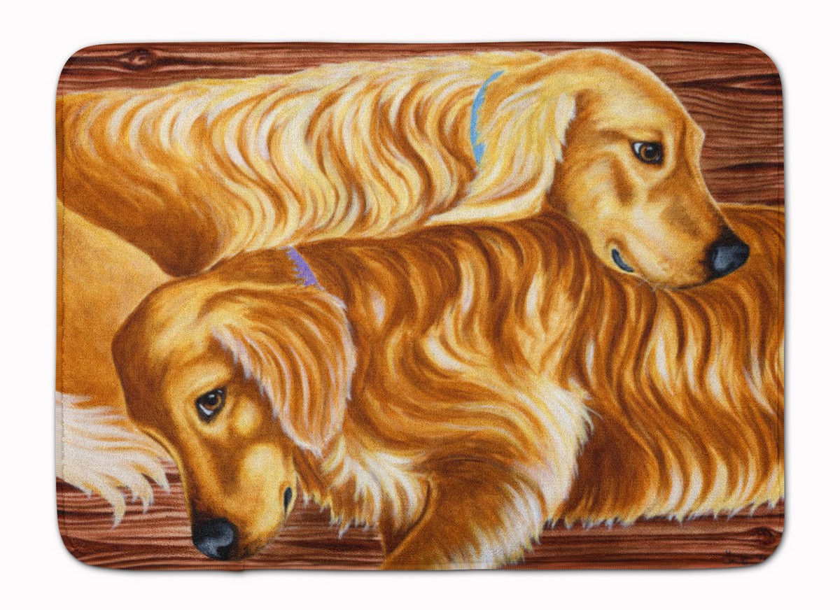 Zeus & Chloie the Golden Retrievers Machine Washable Memory Foam Mat